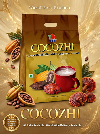 Cocozhi - Cocoa Fruits Mix with Ganoderma Extract | World Best Product the king of Herbal Ganoderma Drinks