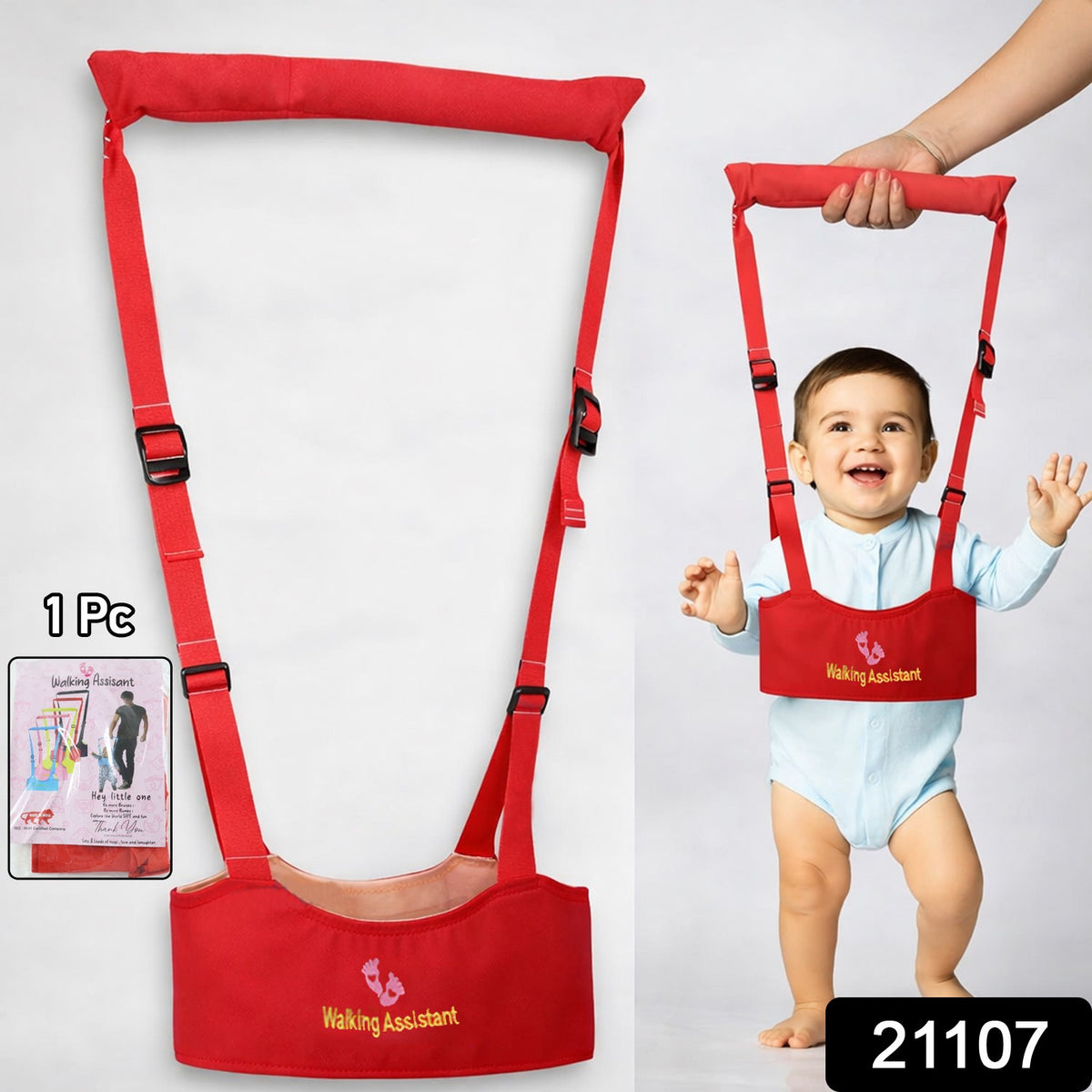 Adjustable Baby Walking Assistant Harness With Safety Support Belt (1 Pc)