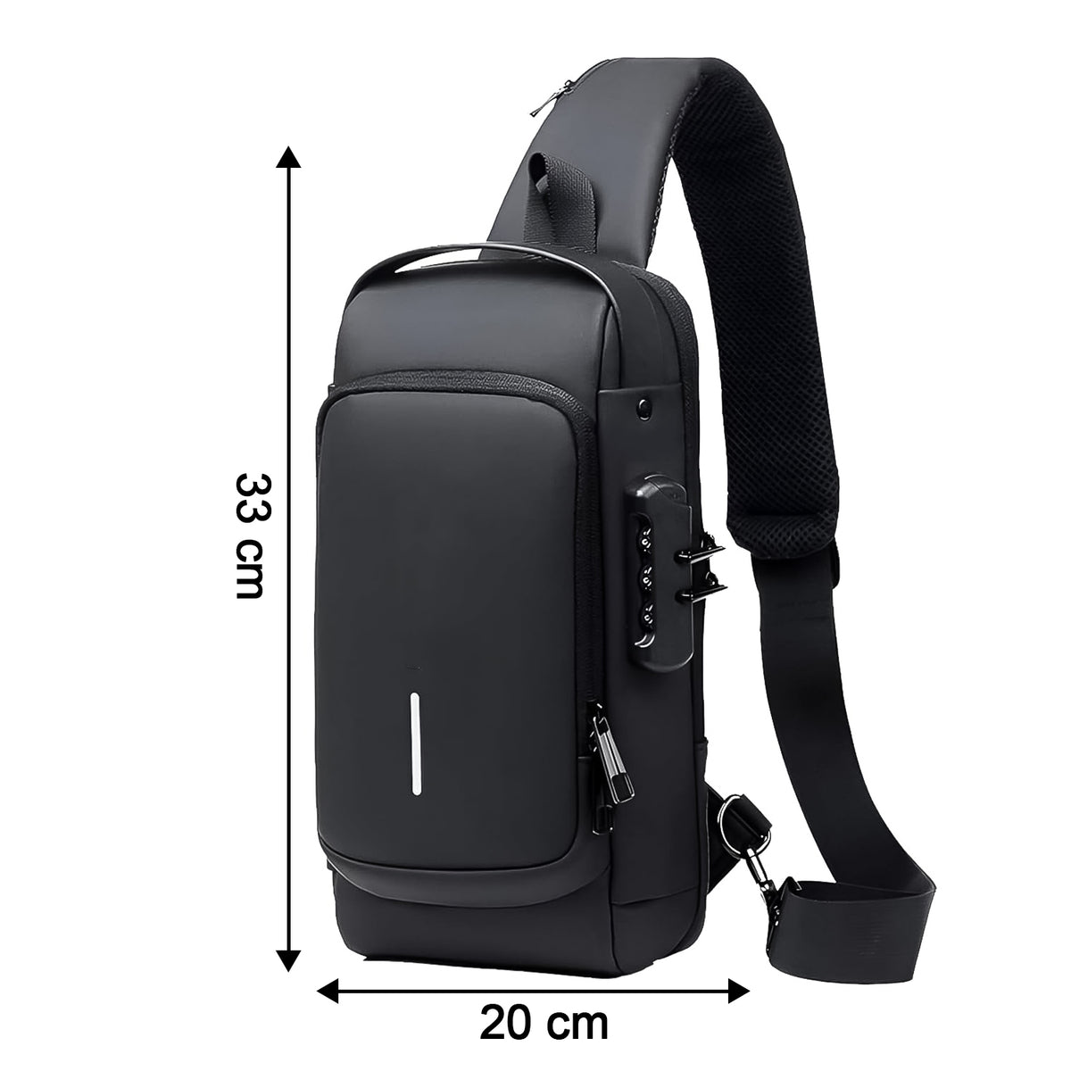Trendy Anti-theft Crossbody Sling Bag With Usb Charging Port (1 Pc)